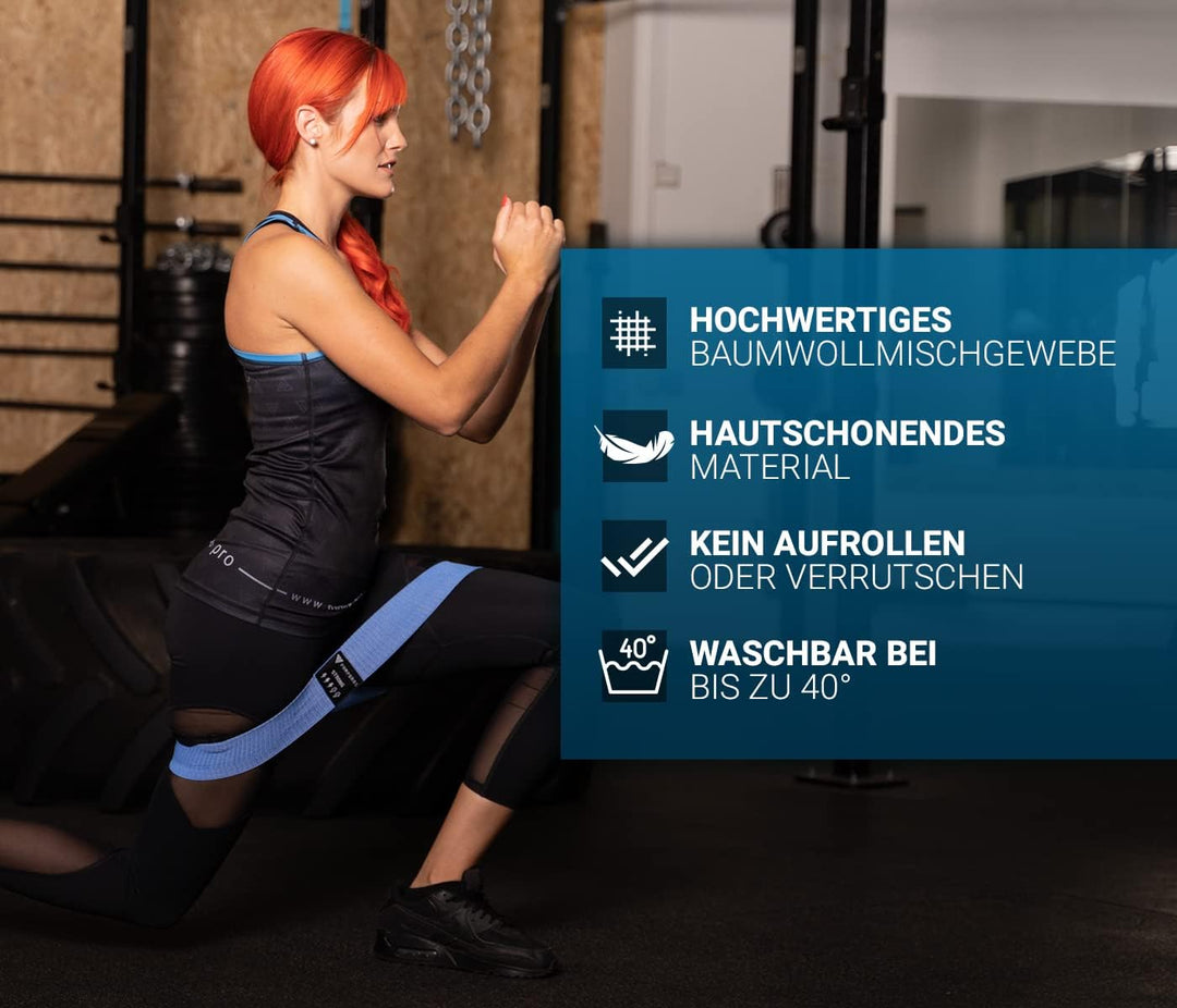 Pump Bros Premium Fitnessbänder 5er Set | Resistance Bands | Theraband | Loop Bänder | Fitnessband f