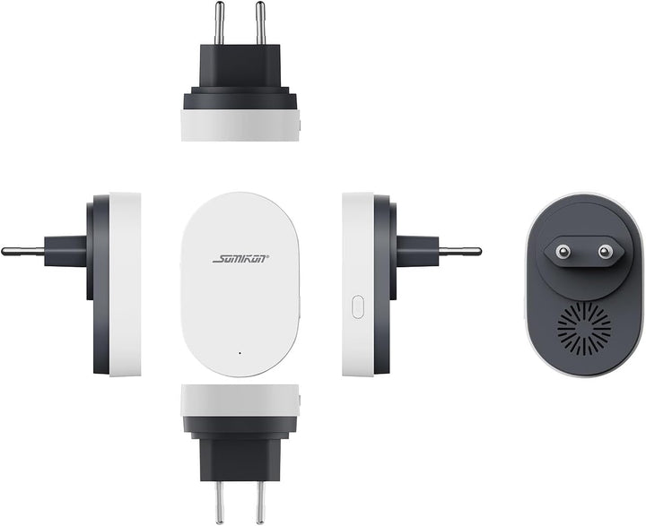 Somikon Türklingel mit Kamera: Kabellose WLAN-2K-Video-Türklingel, 170°, KI-Paket-Erkennung, PIR, Ap