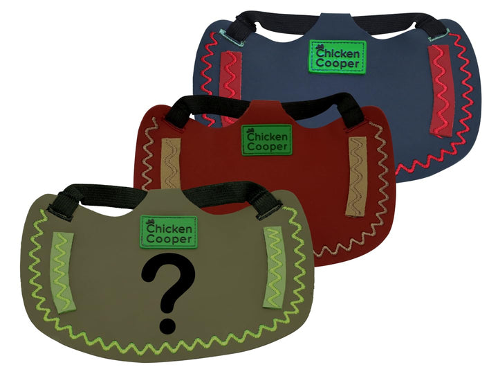 Hühnersattel, Hühnerweste, Federschutz, Geflügel Rückenschutz, Echtleder Handgemacht (3, Buntfarben