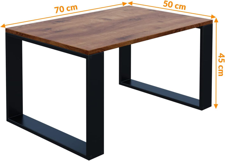 AKKE Couchtisch Wohnzimmertisch Beistelltisch Tisch Für Wohnzimmer Antique Oak 70 x 50 x 45 L:70cm x