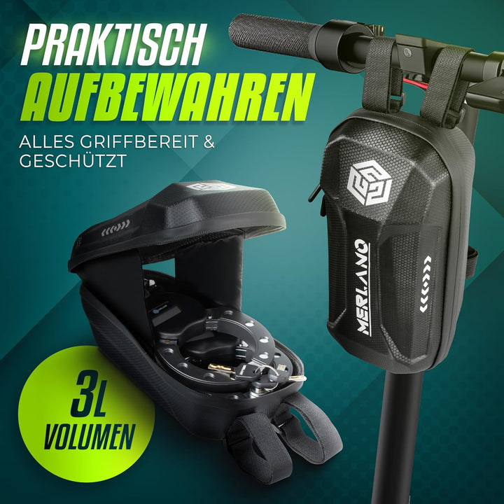 Merlano E Scooter Schloss, Handschellenschloss für E Scooter, 10mm, Diebstahlsicheres E Bike Schloss