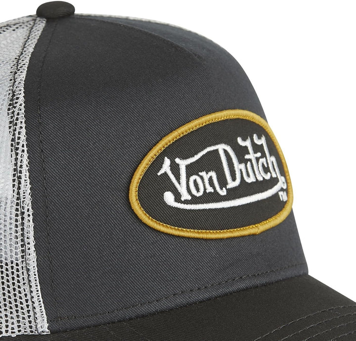Von Dutch Cap für Herren &amp; Damen, verstellbar, Truckermütze, originell und bequem, Schwarz, Grau, Ge