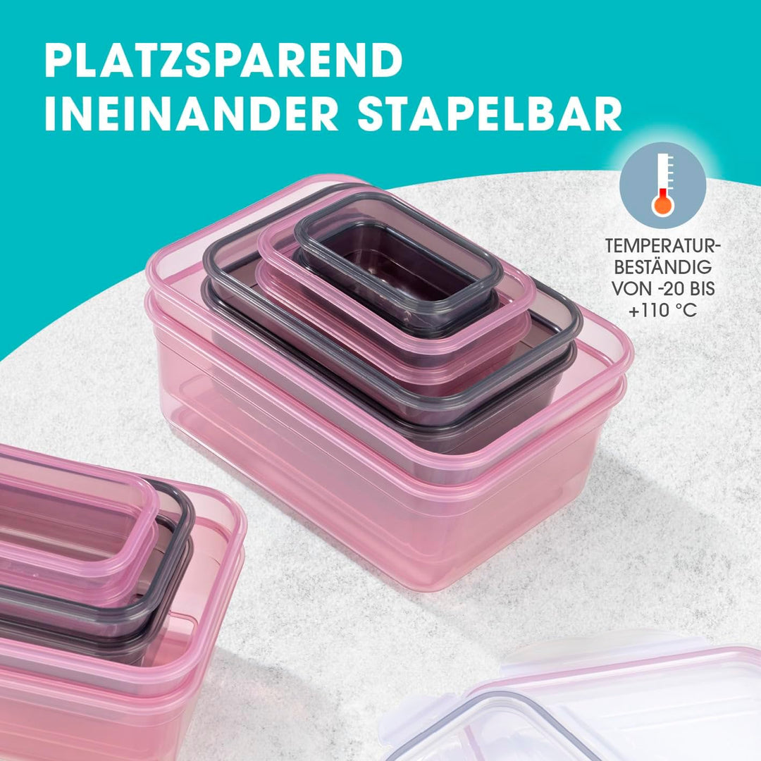 GOURMETmaxx Frischhaltedosen Klick-it 14er Set | BPA-freie Vorratsdosen, hervorragend geeignet für S