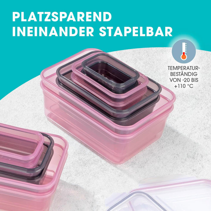 GOURMETmaxx Frischhaltedosen Klick-it 14er Set | BPA-freie Vorratsdosen, hervorragend geeignet für S