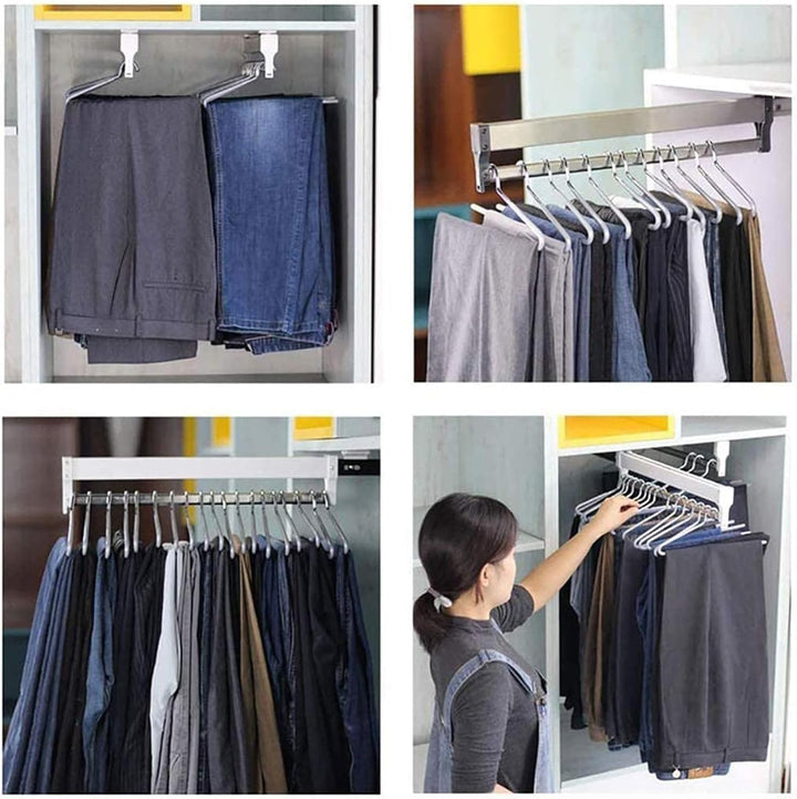 GIVROLDZ Ausziehbare Kleiderstange, Verstellbarer Herausziehen Der Kleiderbügel, Hosenbügel Für Schr