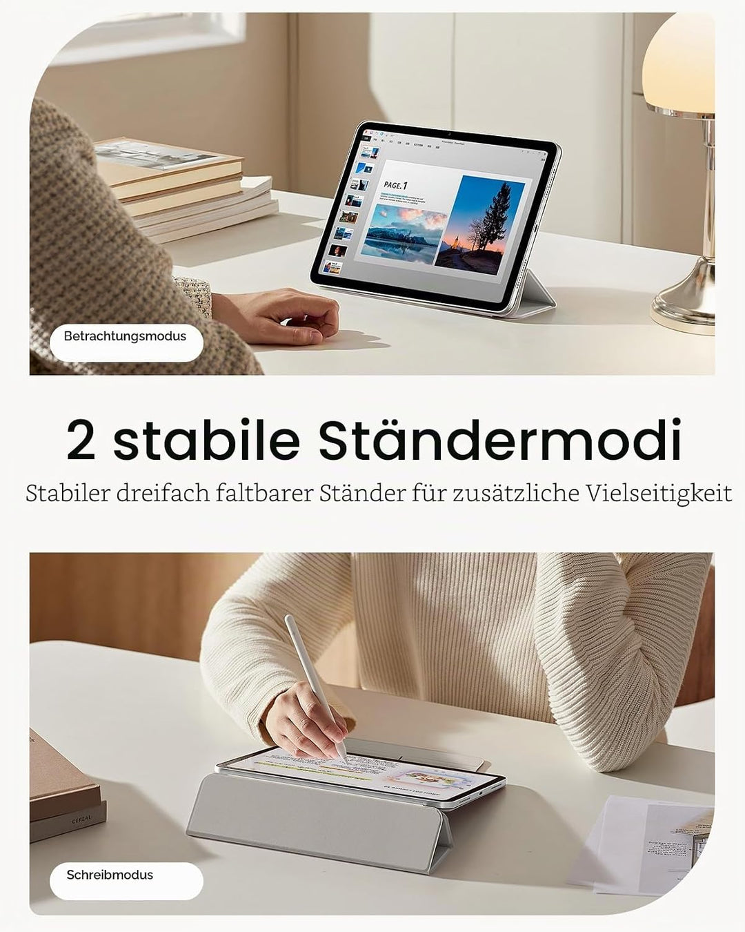 ESR für iPad Air 13 Zoll M4/M3/M2 Hülle (2026/2025/2024) und iPad Pro 12.9 (2022/2021/2020), Magnetb