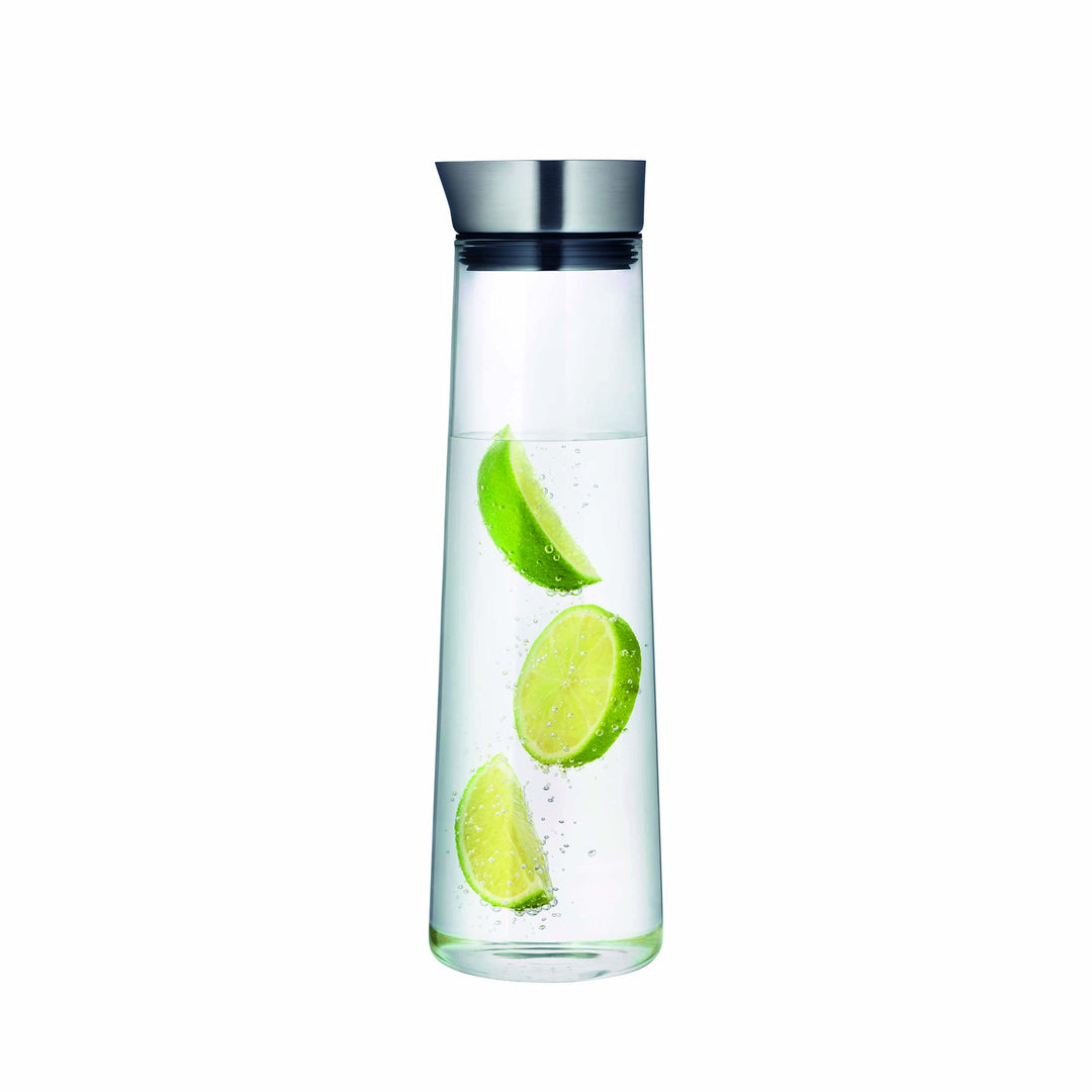 blomus -ACQUA- Wasserkaraffe aus Glas, 1 Liter Fassungsvermögen, Glaskaraffe mit hochwertigem Edelst