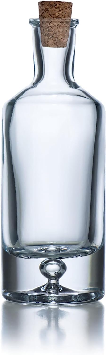 NOVANETUS DROP 9 Stück x Kleine Flaschen mit Korken und Tropfen im Boden - 50ml, Glas Flaschen zur A