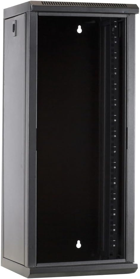 15 HE - 10 Zoll Serverschrank - mit Glastür - (BxTxH) 312x310x752mm - Schwarz - für Zuhause und im B