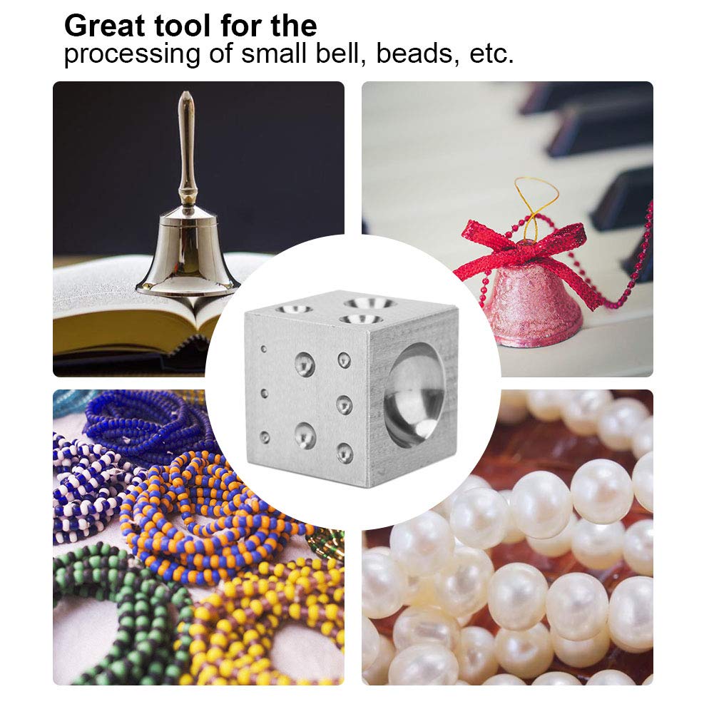 Durable Jewelry Dapping Block, Metal Dapping Block, 50MM 1,97 Zoll Hobbyisten, Juweliere für Schmuck