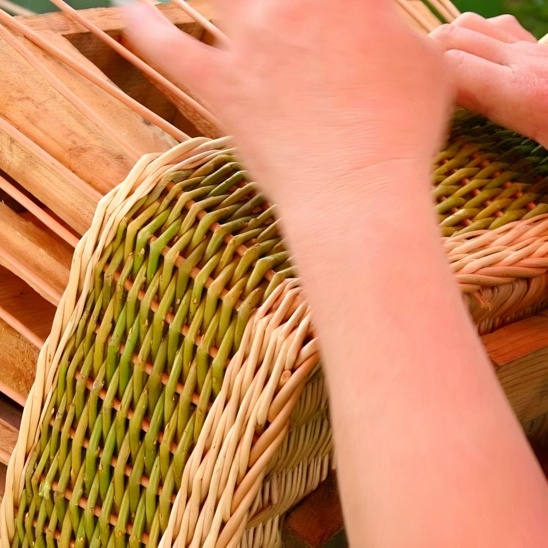 Brotkorb Weidenkorb geflochten 40x30x10 cm – Brötchenkorb Präsentationskorb für Bäckerei, Bäckereiko