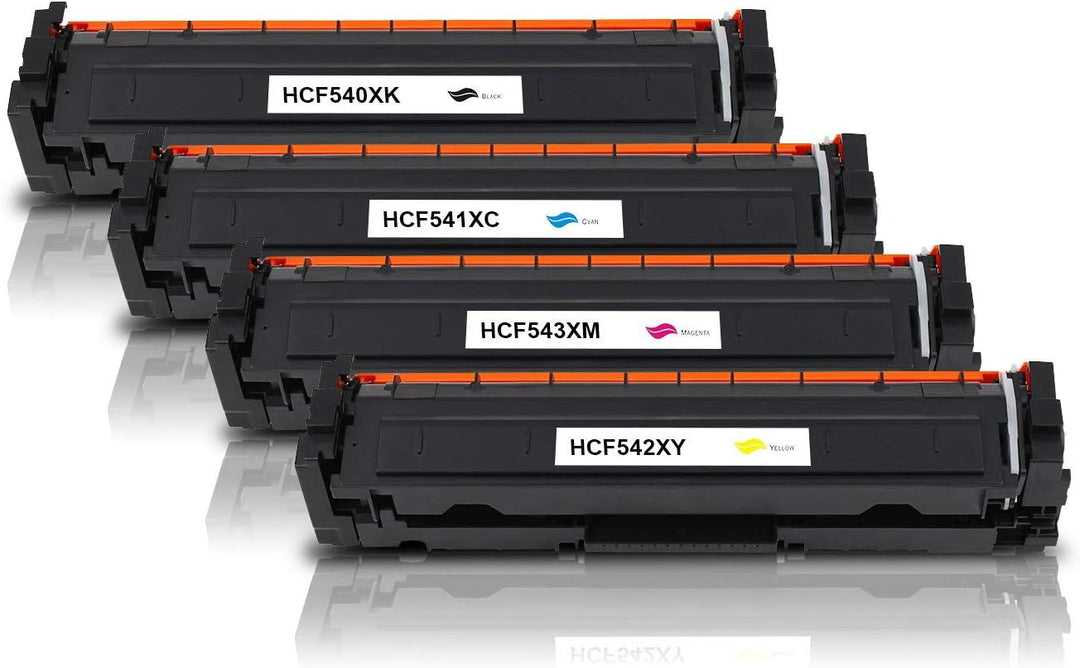 4 XXL Mipuu Toner kompatibel zu HP CF540X CF541X CF542X CF543X 203X für Color Laserjet Pro M281fdw M