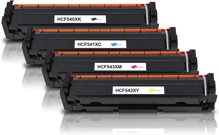 4 XXL Mipuu Toner kompatibel zu HP CF540X CF541X CF542X CF543X 203X für Color Laserjet Pro M281fdw M