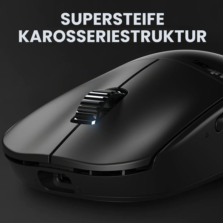 Pulsar Gaming Gears X2A ES kabellose Gaming-Maus, beidhändig, optischer Schalter, OLED-Display, trei