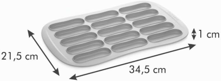 Tescoma Backform für Löffelbiskuits, Éclair Form, aus hitzebeständigem Silikon, Löffelbiskuits