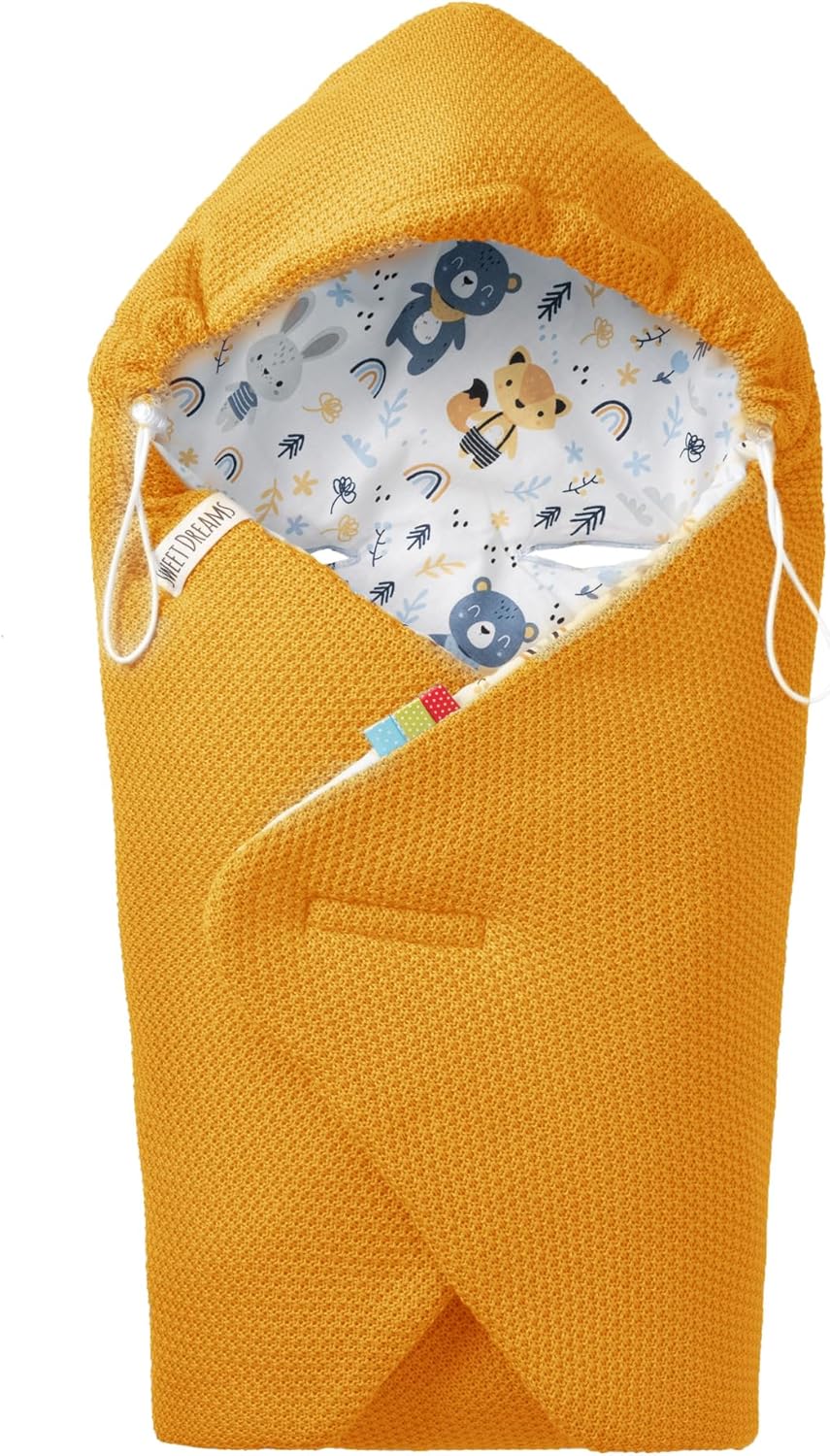 Einschlagdecke Babyschale Neugeborenes Baby Baumwollgarn und 100% Baumwolle mit Füllung Universal fü