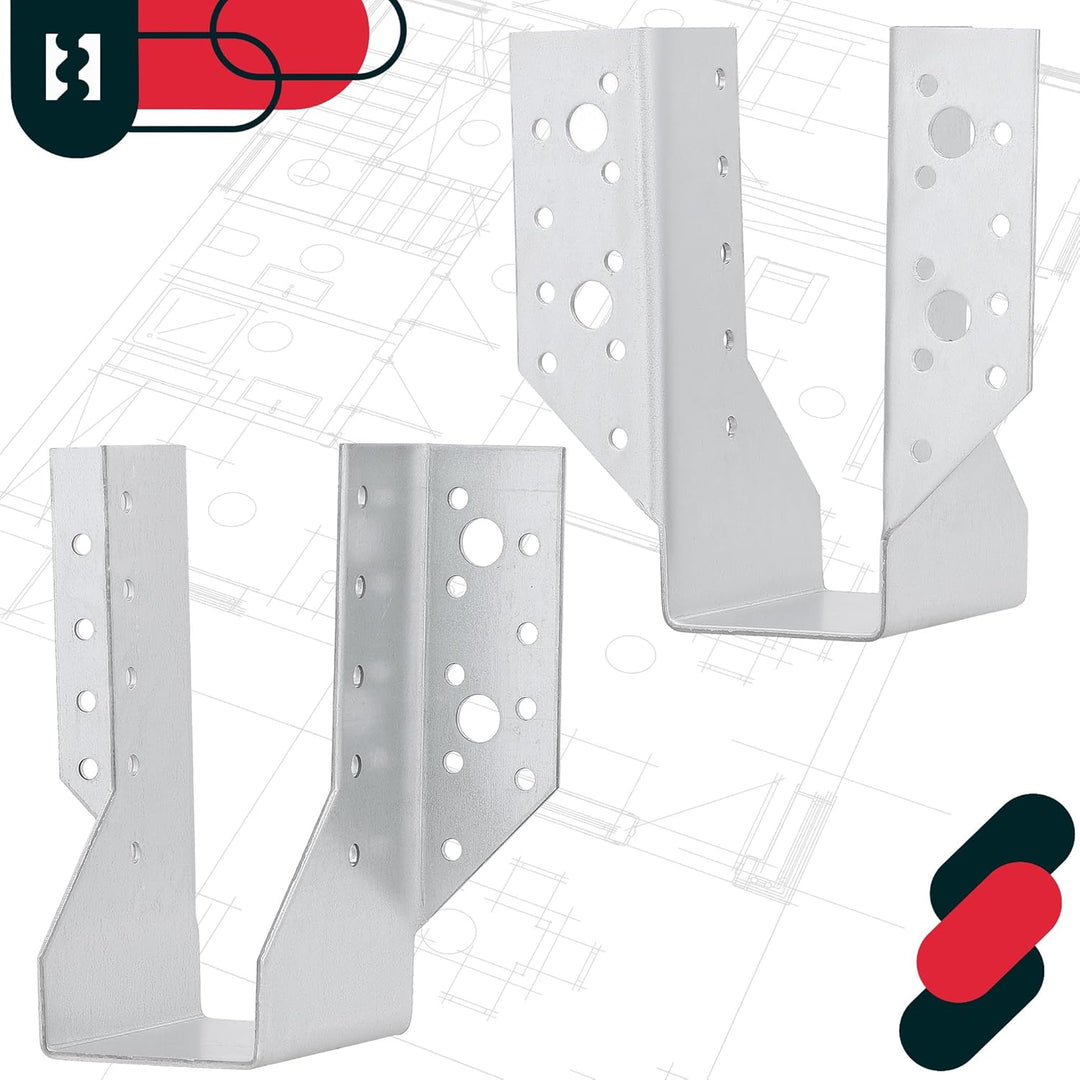 KOTARBAU® 10er Set Balkenschuh Typ A 50 mm Holzbalkenverbinder Balkenverbinder Verbinder für Baukons