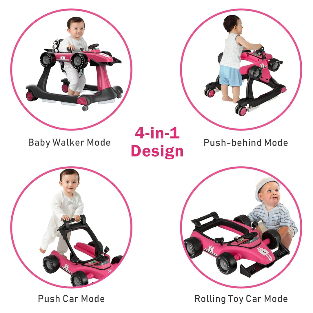 LIFEZEAL Lauflernhilfe für Babys, mitwachsend, 4-in-1, Sitz verstellbar in 3 Höhen, Lauflernhilfe, f