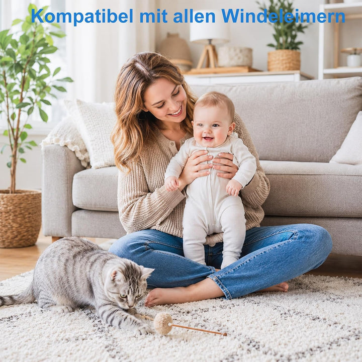 Windeleimer Nachfüllkassetten 16 Stück Nachfüllbeutel Verbesserte Geruchsresistenz und Haltbarkeit K