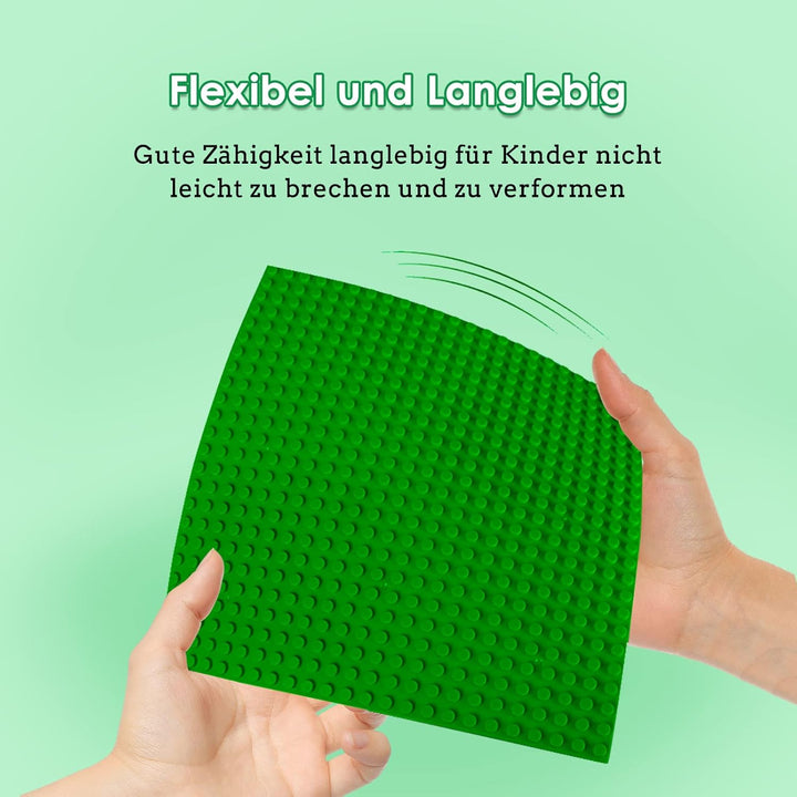 6 Platten-Set Bauplatte Kompatibel mit Lego, 19.2 * 19.2cm, Grundplatte mit 24x24Noppen,Konstruktion