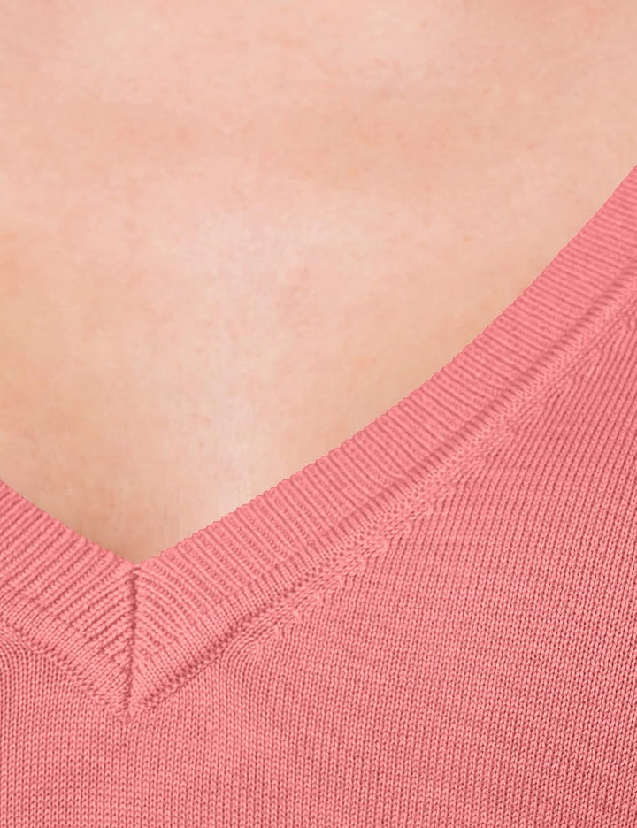 GANT Damen Light Cotton V-Neck Pullover, Blush Pink