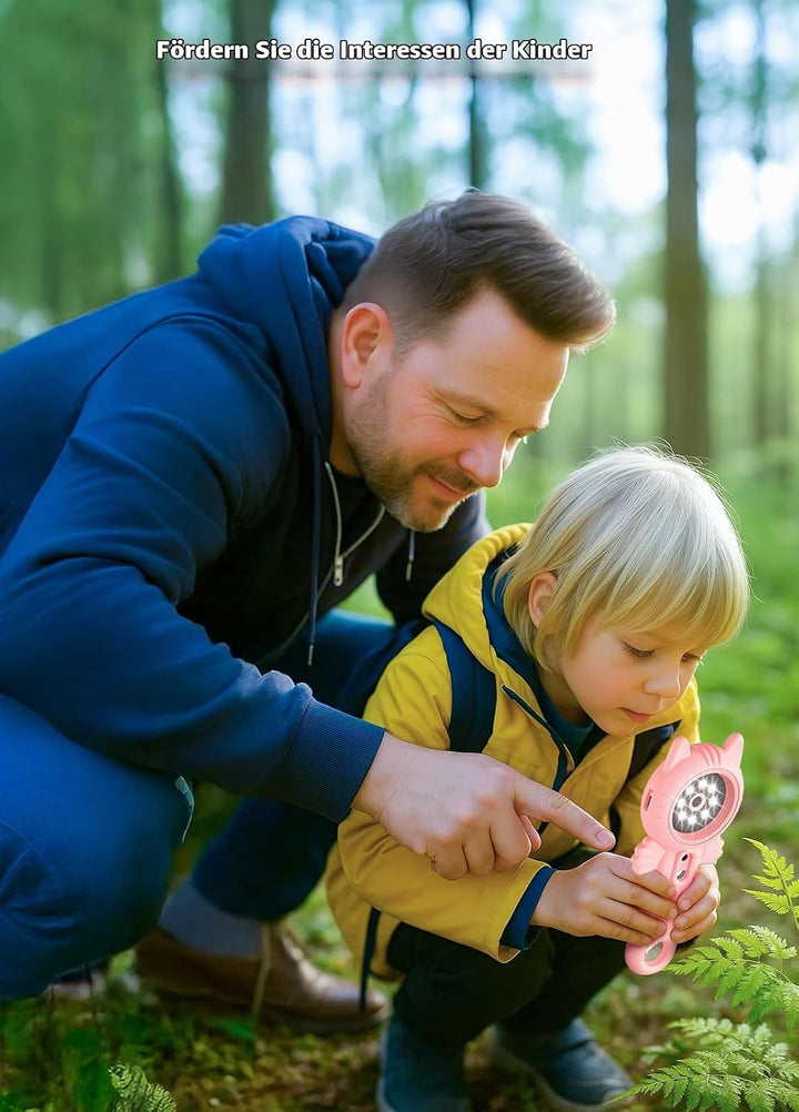 Mikroskop für Kinder, Mini Pocket Handheld Kid Mikroskop für Kleinkinder, Bildungswissenschaft Kit D