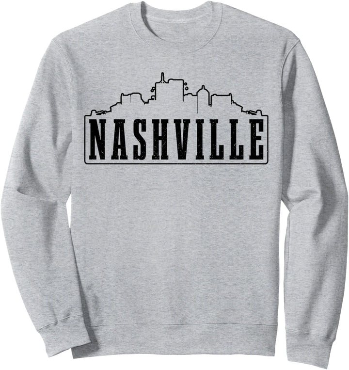 Nashville Tennessee Country Music City Vintage Skyline Nash Sweatshirt