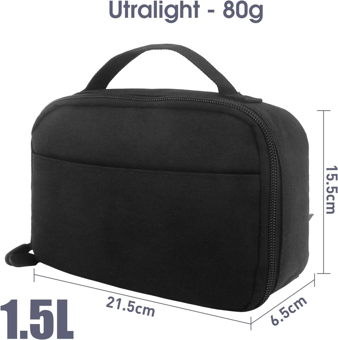 Kühltasche Klein - 3 Farben: Grau, Schwarz, Leopardmuster, Ideal für Lebensmittel, Getränke, Mahlzei