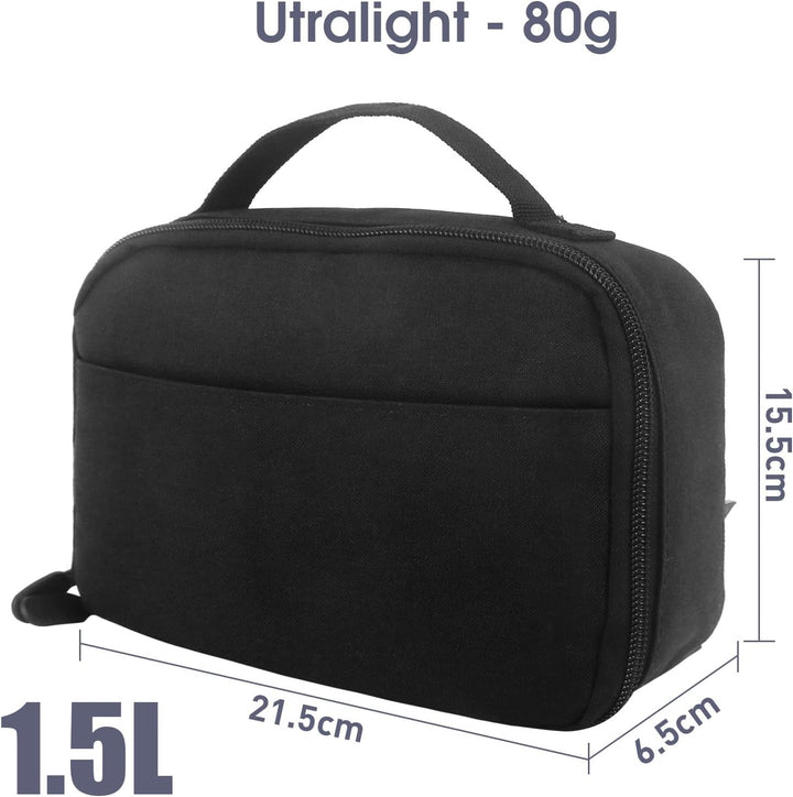 Kühltasche Klein - 3 Farben: Grau, Schwarz, Leopardmuster, Ideal für Lebensmittel, Getränke, Mahlzei