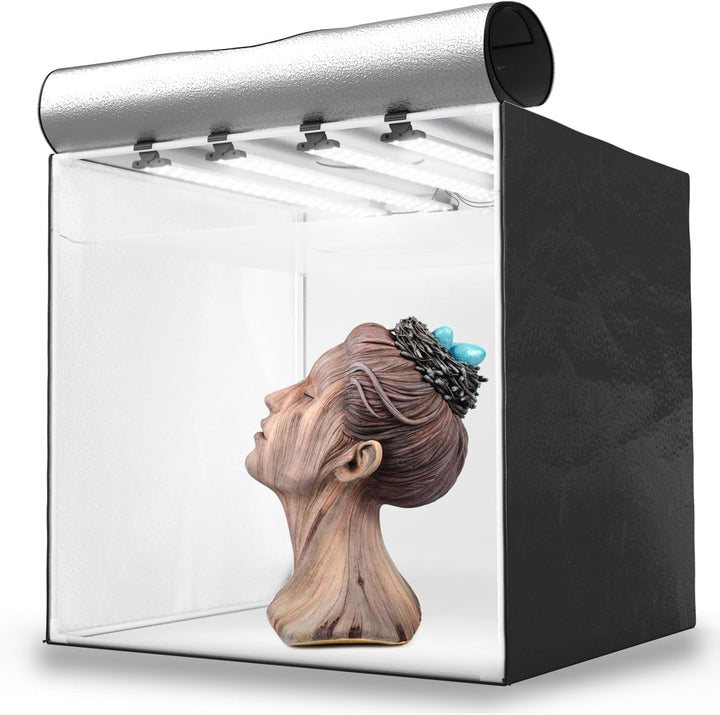 HAVOX - Fotostudio HPB-80XD - Masse 80x80x80cm - 4X Dimmbare LED-Beleuchtung Tageslicht 5500k - 26,0