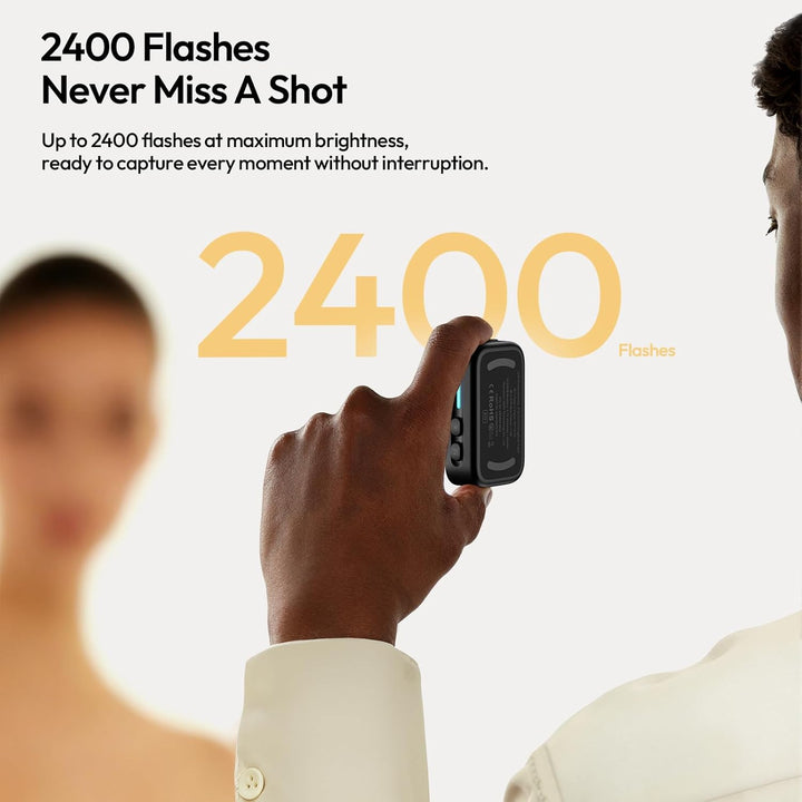 Ulanzi M02 Mini Magnetisches Selfie Licht mit Blitzlicht, 7W Handy Licht mit 5600K Tageslicht, Kabel