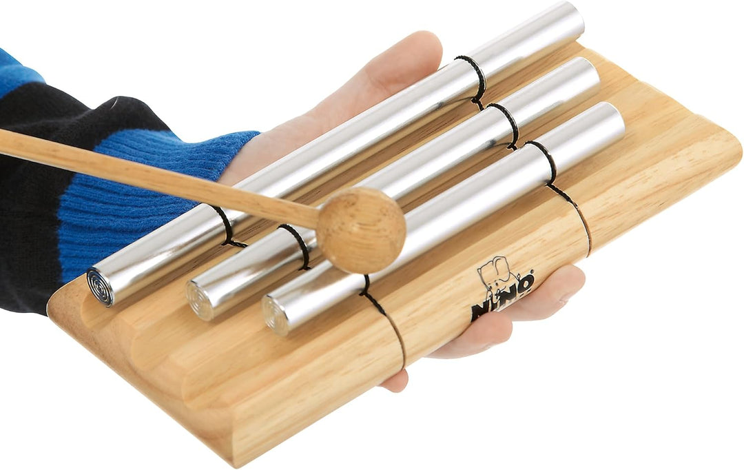 Nino Percussion Energy Chimes Musikinstrument – mit 3 Klangstäben – inklusive Schlägel – für Kinder