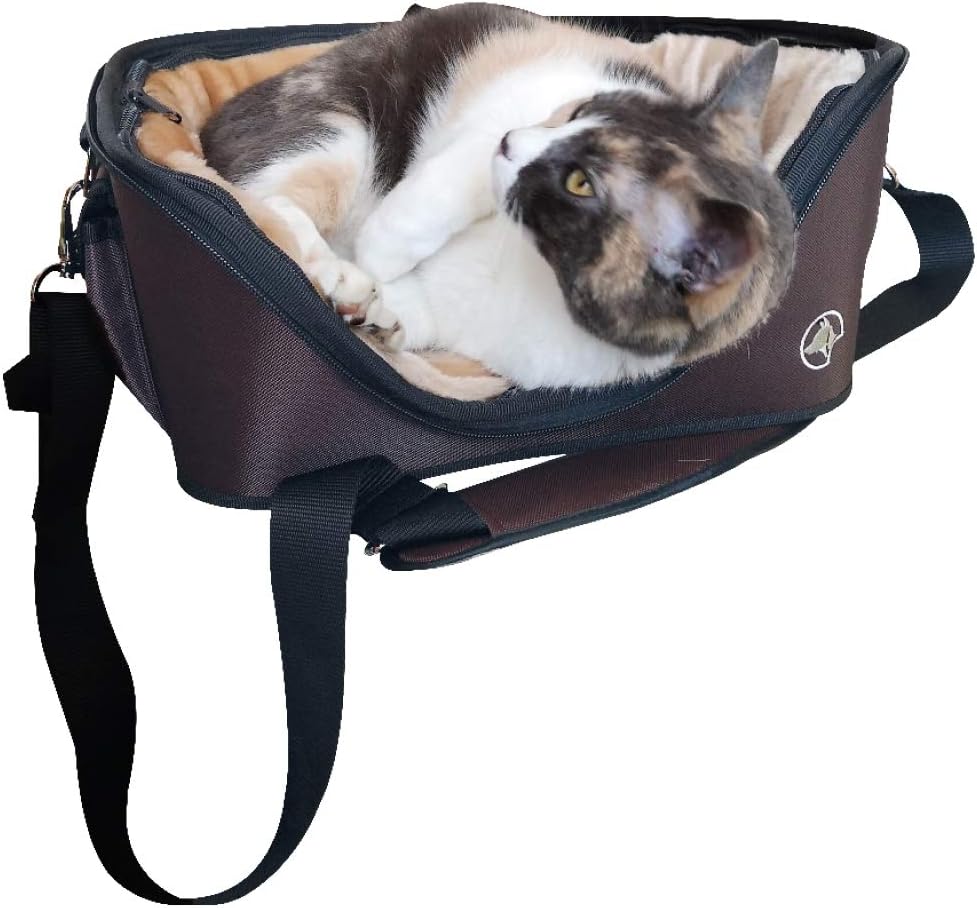 Croci Fast&Easy Carrier 2in1 - Transportbox und Transportbox für Hund und Katze, Umhängetasche für H