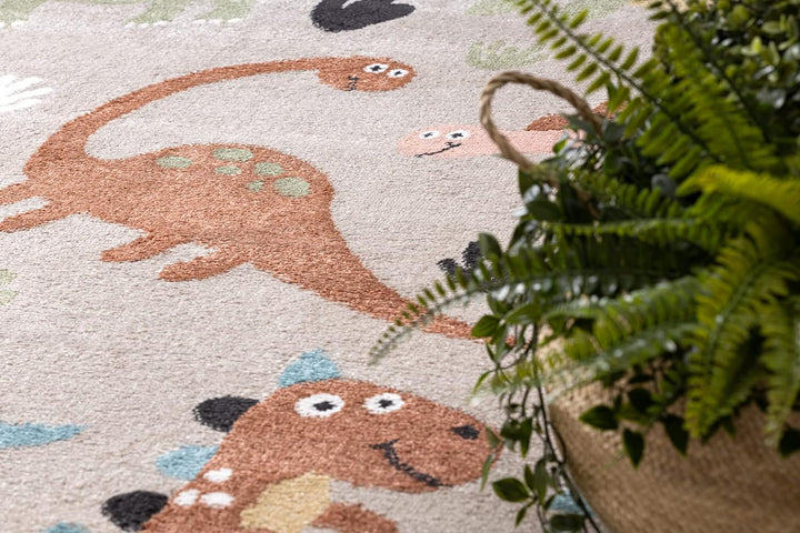 Teppich Fun Dino Kinderteppich für Babyzimmer, Spielteppiche, Kinderzimmer, Moderne, Dinosaurier bei