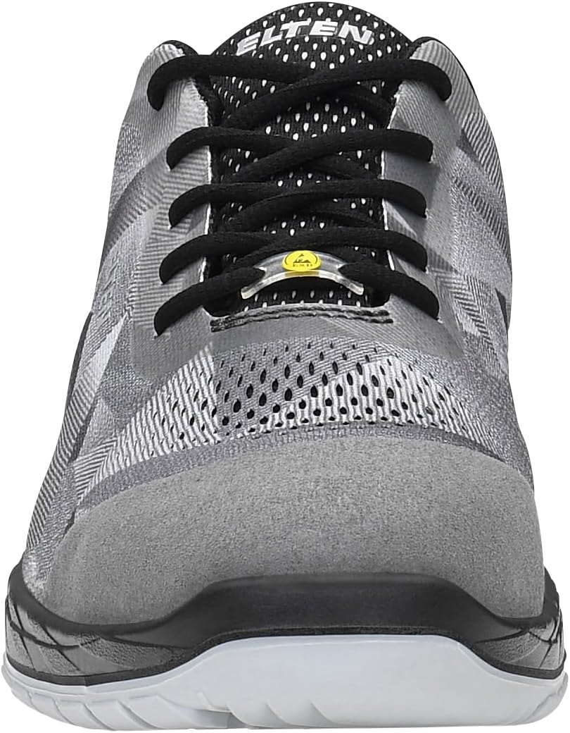 ELTEN Sicherheitsschuhe LANDON grey Low ESD S1, Herren, Textil, Stahlkappe, leicht, sportlich, Grau,