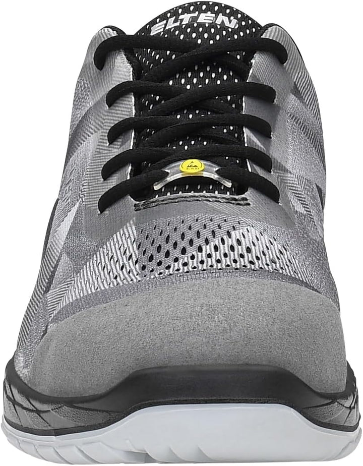 ELTEN Sicherheitsschuhe LANDON grey Low ESD S1, Herren, Textil, Stahlkappe, leicht, sportlich, Grau,