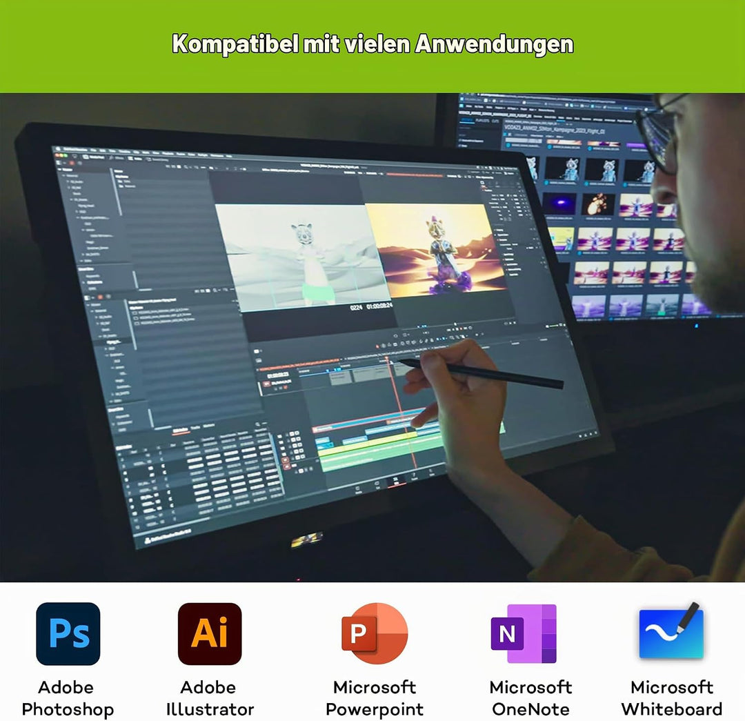 Wacom Cintiq Pro 27 Grafiktablett ohne Standfuss (4k-Auflösung, 26,9-Zoll-Display, HDR-Gamma, Panton