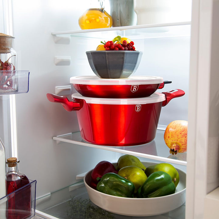 BerlingerHaus Metallic Line Kochtopfset 13-teilig Rot