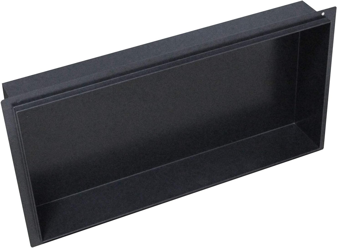 Bernstein Wandnische BS603010 60 x 30 x 10 cm randlos aus Edelstahl in Schwarz, befliesbare Duschnis