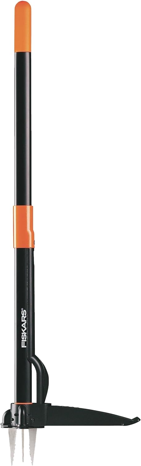 Fiskars Unkrautstecher, Mehrfarbig, Länge 100cm Stiel: Fix Single, Stiel: Fix Single