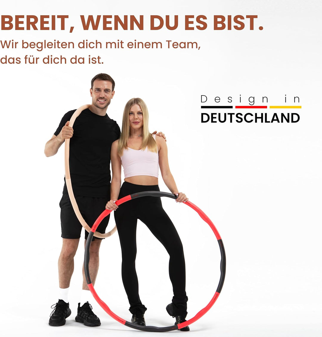 Hula Hoop Reifen Erwachsene [1,2 kg] - Stabiler Hoola Hoop aus Deutscher Entwicklung - Fitnessreifen