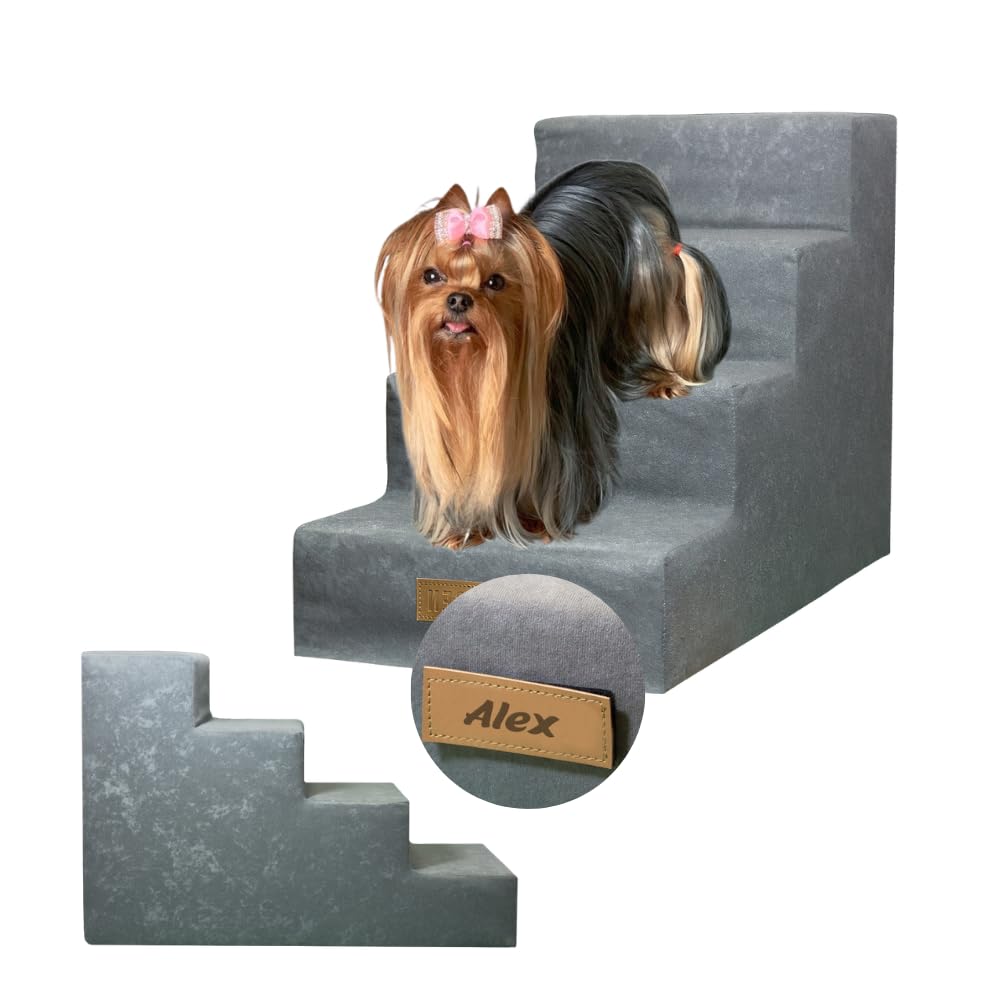 Sofatreppe für Hunde und Katzen – Hundetreppe für Bett & Sofa – 3- oder 4-stufig, rutschfest & wasch