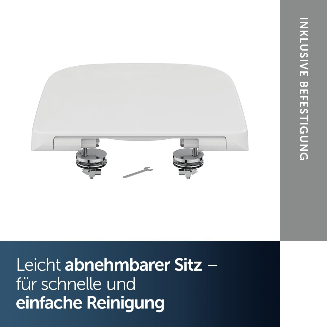 Ideal Standard T473701 Ideal Standard i.life S WC-Sitz mit Softclosing, Wrapover Soft Close, Soft Cl