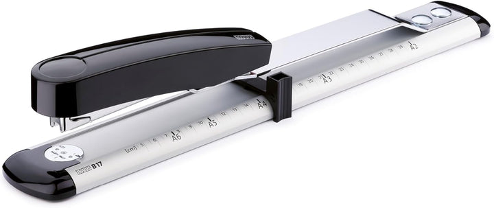 Novus B 17 Langarmhefter (mit bis zu 300mm Einlegetiefe, für 40 Blatt (80g/m²)) lichtgrau/tiefschwar