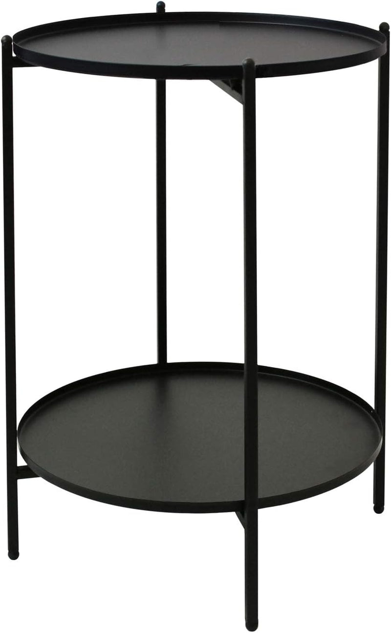 Beistelltisch rund 35cm H50cm Metall Schwarz Couchtisch Wohnzimmertisch Kaffeetisch