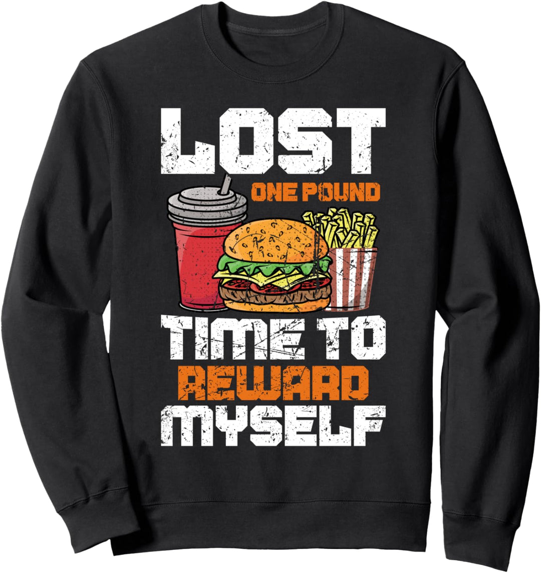 Lustiger Spruch Diät Abnehmen Design Fast Food Fitness Sweatshirt