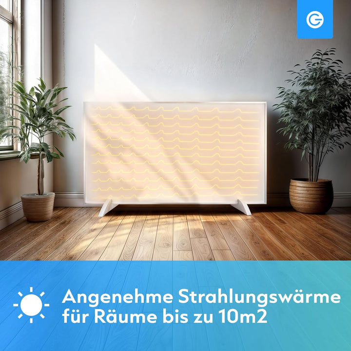 Silvergear® Infrarotheizung Standgerät Smart 450W | Infrarotheizung Energiesparend mit Thermostat |