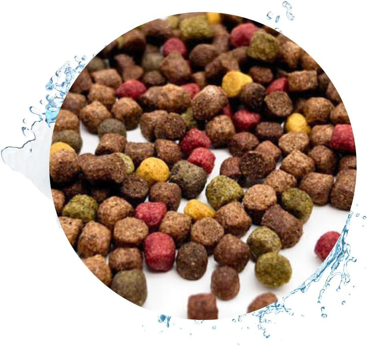 KOI - KOIFUTTER 5-Sorten-Mix 20KG mit Paprika + Spirulina von Warnick´s Tierfutterservice (3-6mm) 20