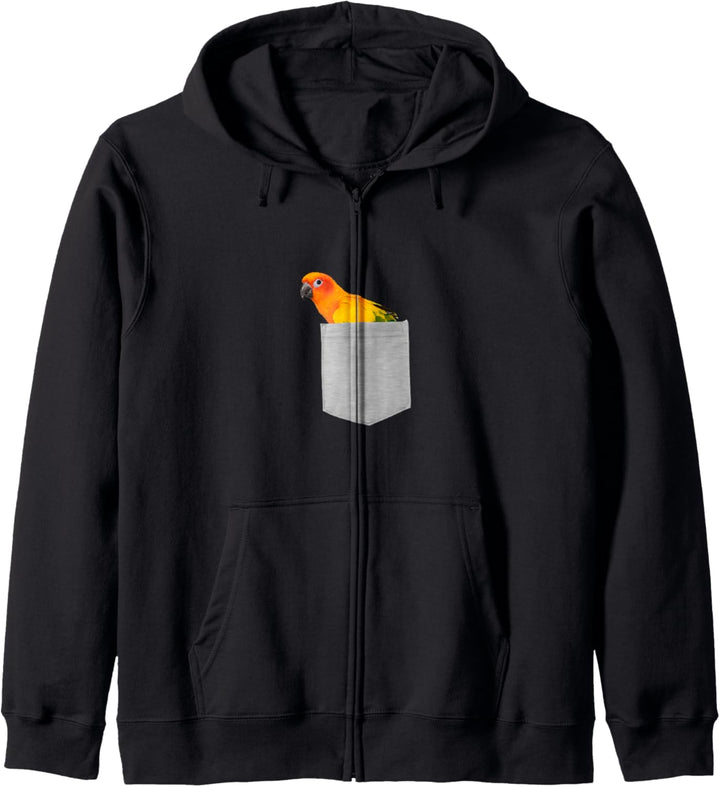 Animal in Your Pocket Sun Conure Parrot Kapuzenjacke