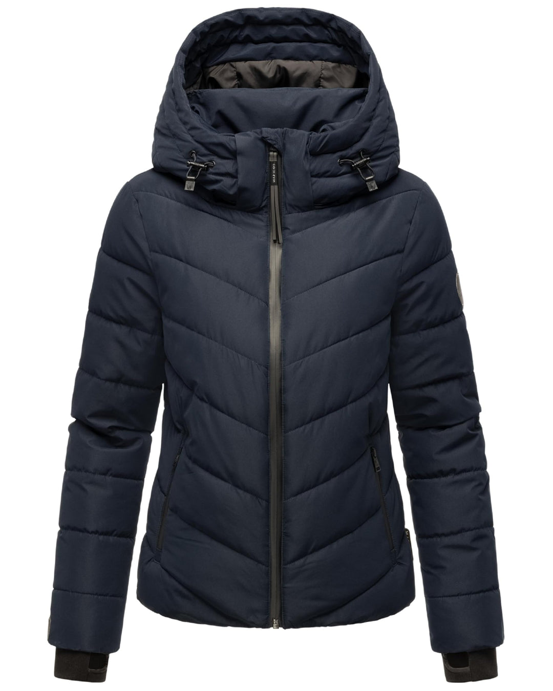 MARIKOO Damen Winterjacke warme Steppjacke mit Abnehmbarer Kapuze Samuiaa XVI XS-3XL XS Navy, XS Nav